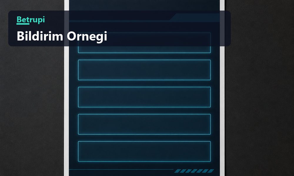 Beş başlığın doldurulduğu bir bildirim formunun örnek görünümü