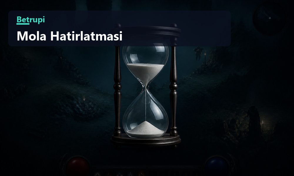 Oyun ekranının üzerine düşen mola hatırlatması bildirimi
