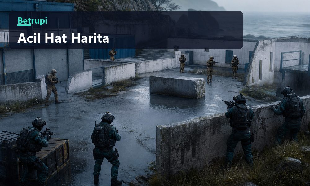 Acil Hat haritasında iki takımın açılış konumlanması ve kontrol noktaları