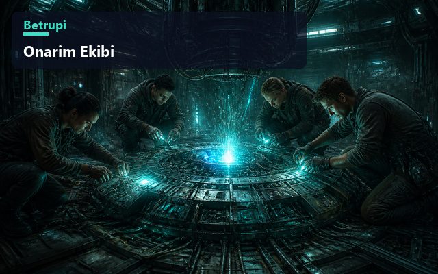 Onarım Ekibi modunda dört oyuncunun bozuk sistemleri onardığı sahne